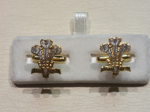 Royal Regiment of Wales enamelled cufflinks - Click Image to Close